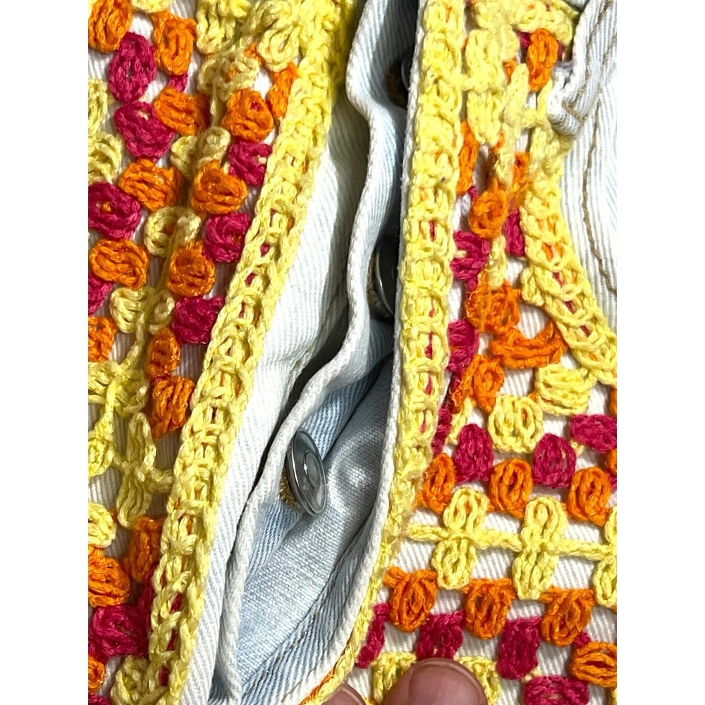 Wild Fable‎ Womens Festival Shorts High Waist Crochet Jean Short Size 00 - Picture 3 of 8